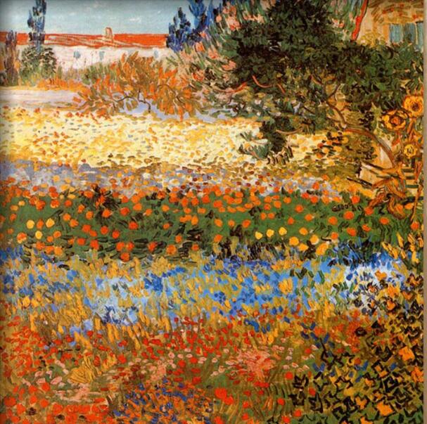 Jardin Fleuri A Arles - Van Gogh Painting On Canvas